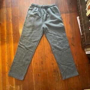 Grey cotton sweatpants with elastic